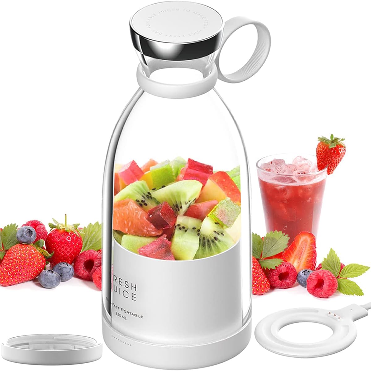 Portable Juicer Blender,Fresh Juice Blender,350ml Wireless Portable Electric Juicerï¼Œfresh juice blender portableï¼Œsuitable for making fruit juice, milkshakes, and smoothies